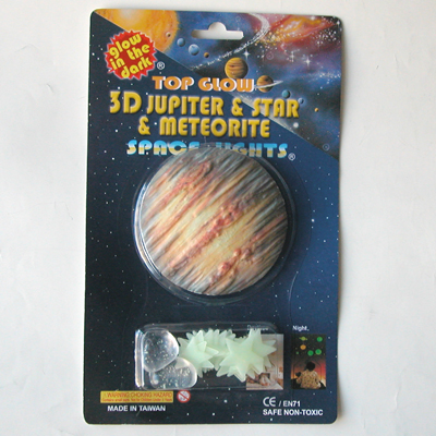 3D Jupiter & star & meteorite