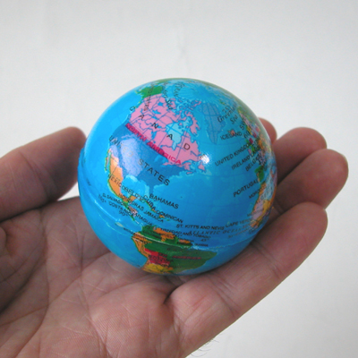 地球儀ウレタンボール（北米方面）