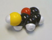 2-フリルメタンチオール（コーヒーの香り）分子模型